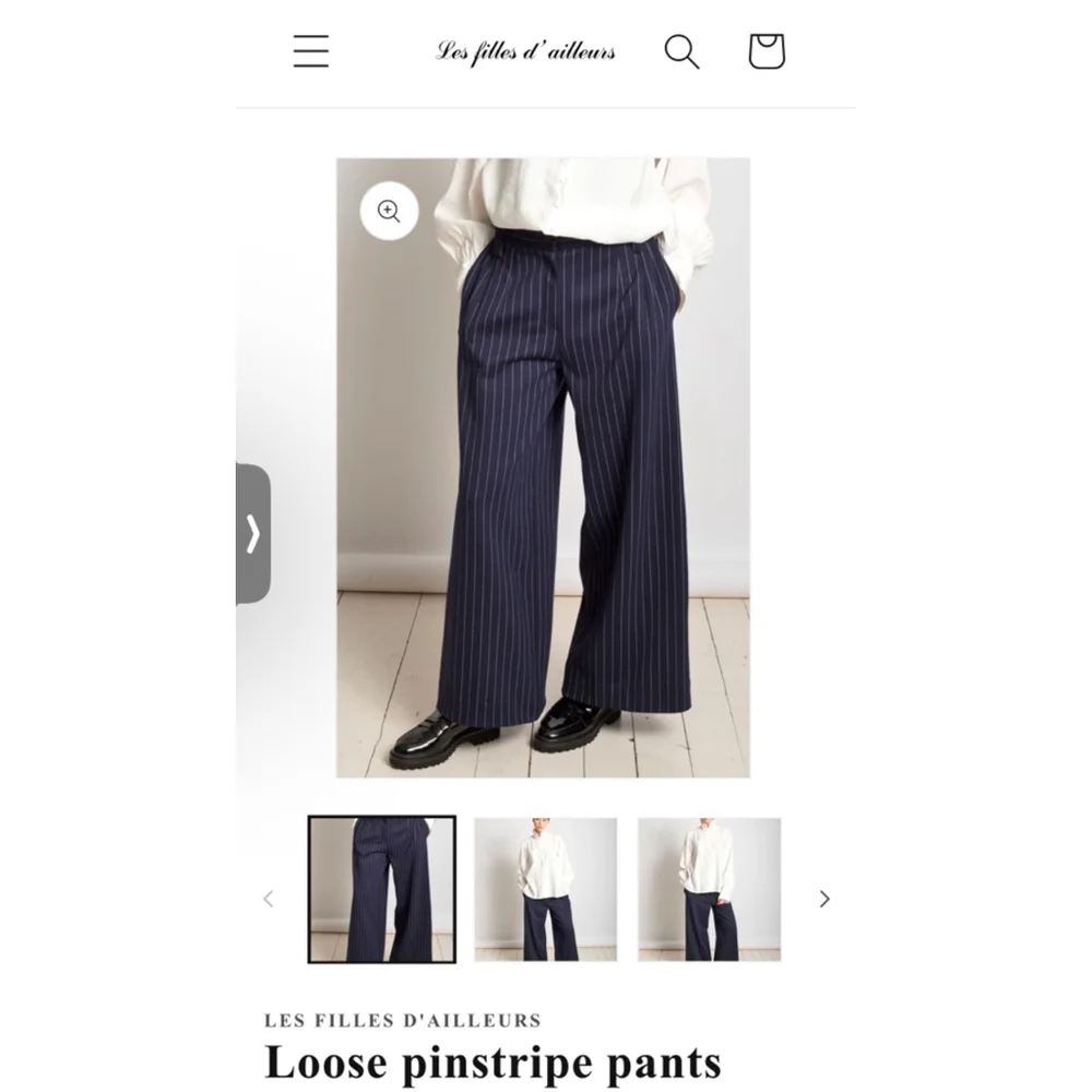 NWOT Women's Les Filles d'ailleurs Pants, M, Navy - Picture 1 of 5
